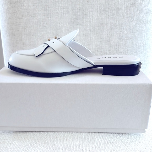 FRAME Le Sweetzer Slide. White. Size: 38.5 Stunning! New With All Packaging. - Picture 5 of 13